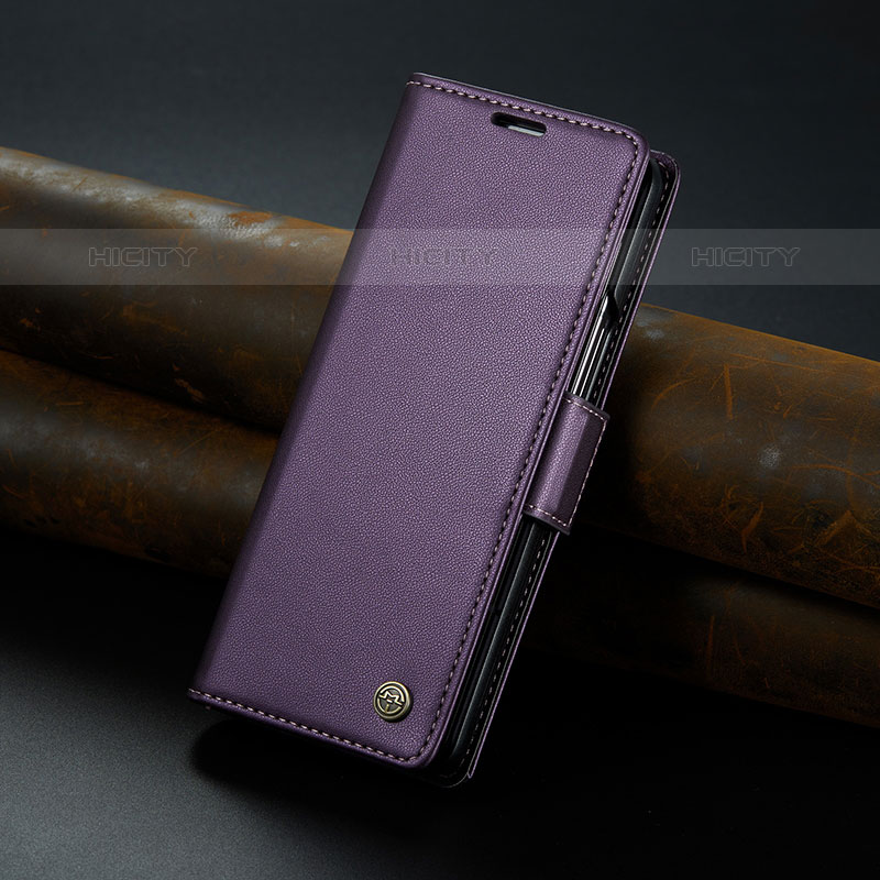 Custodia Portafoglio In Pelle Cover con Supporto C04S per Samsung Galaxy Z Fold5 5G Viola