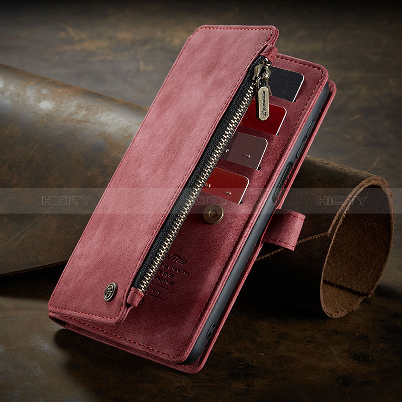 Custodia Portafoglio In Pelle Cover con Supporto C04S per Xiaomi Poco M2 Pro Rosso