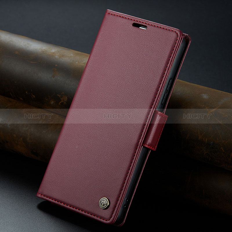 Custodia Portafoglio In Pelle Cover con Supporto C04S per Xiaomi Poco M6 Pro 5G Rosso