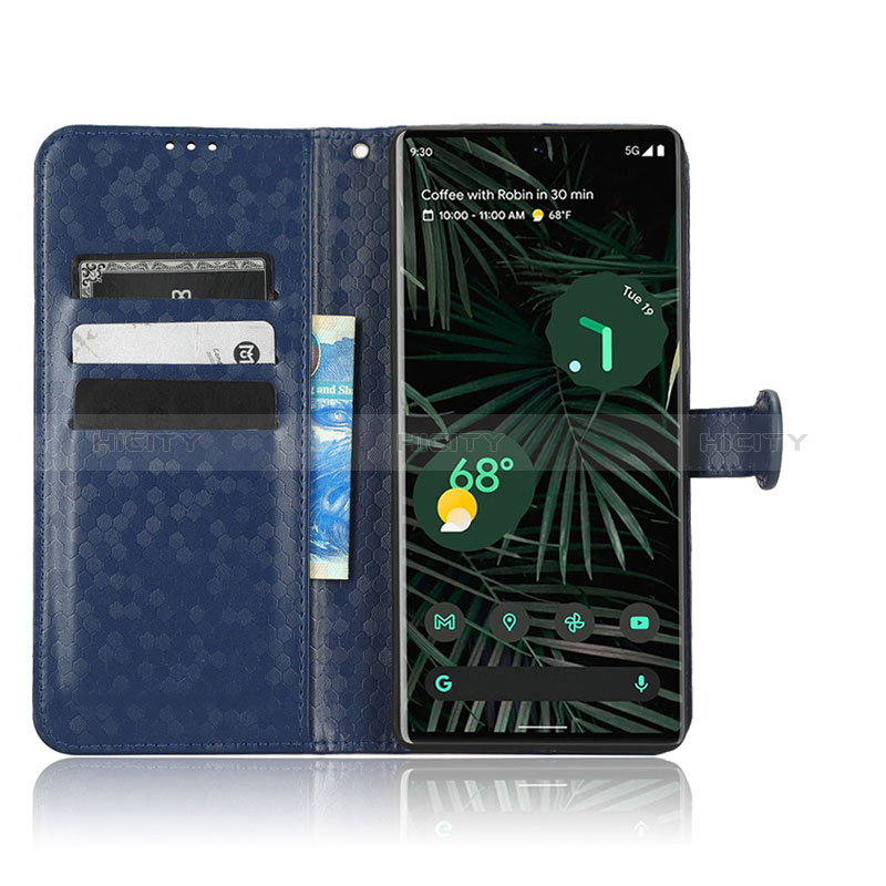 Custodia Portafoglio In Pelle Cover con Supporto C04X per Google Pixel 6 Pro 5G