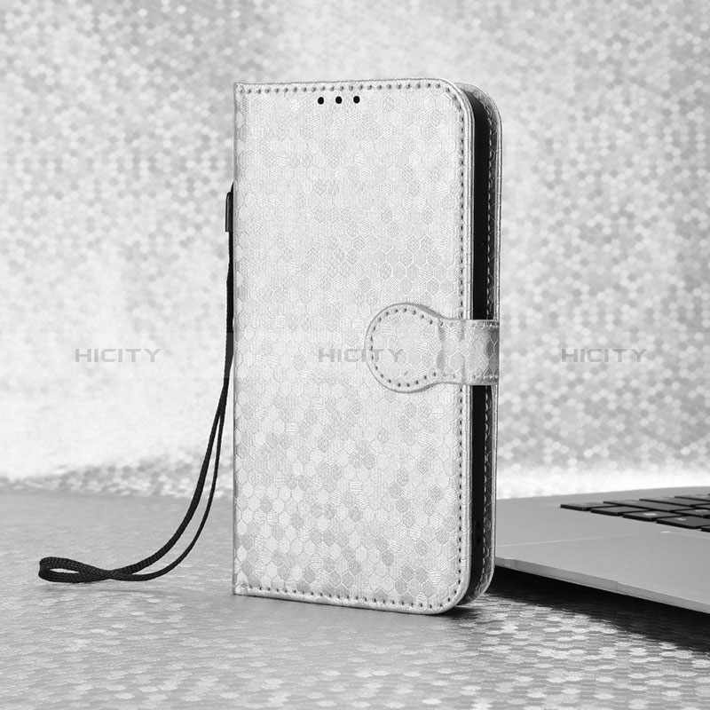 Custodia Portafoglio In Pelle Cover con Supporto C04X per Huawei Honor X6 Argento