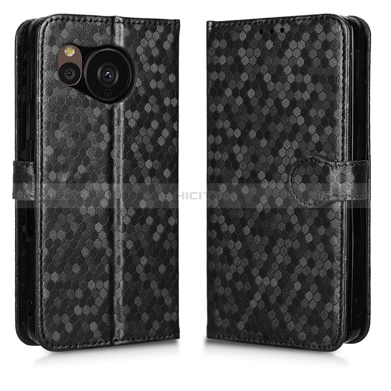 Custodia Portafoglio In Pelle Cover con Supporto C04X per Sharp Aquos Sense7 Plus