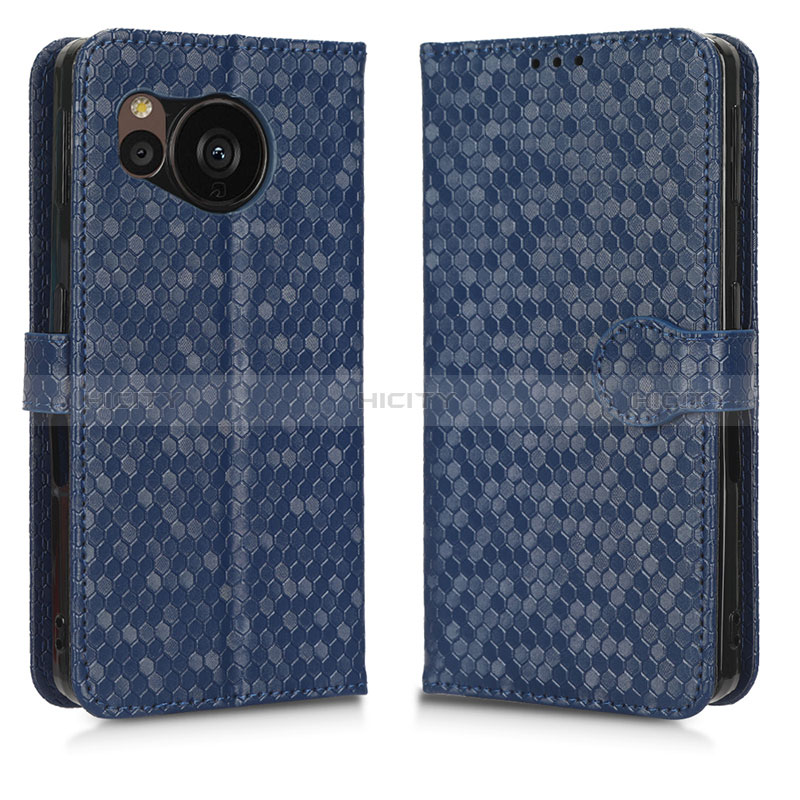 Custodia Portafoglio In Pelle Cover con Supporto C04X per Sharp Aquos Sense7 Plus