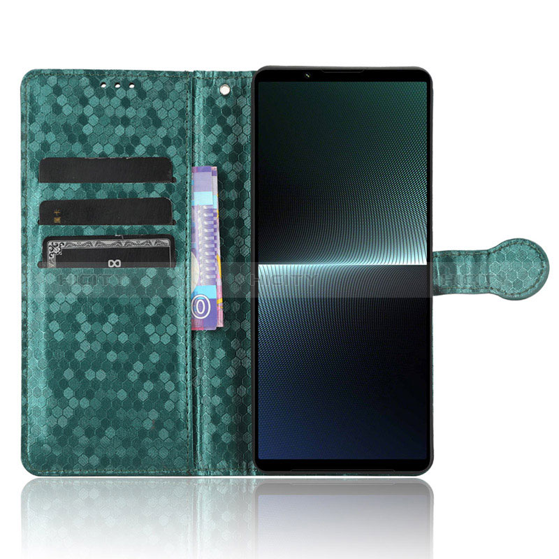 Custodia Portafoglio In Pelle Cover con Supporto C04X per Sony Xperia 1 V