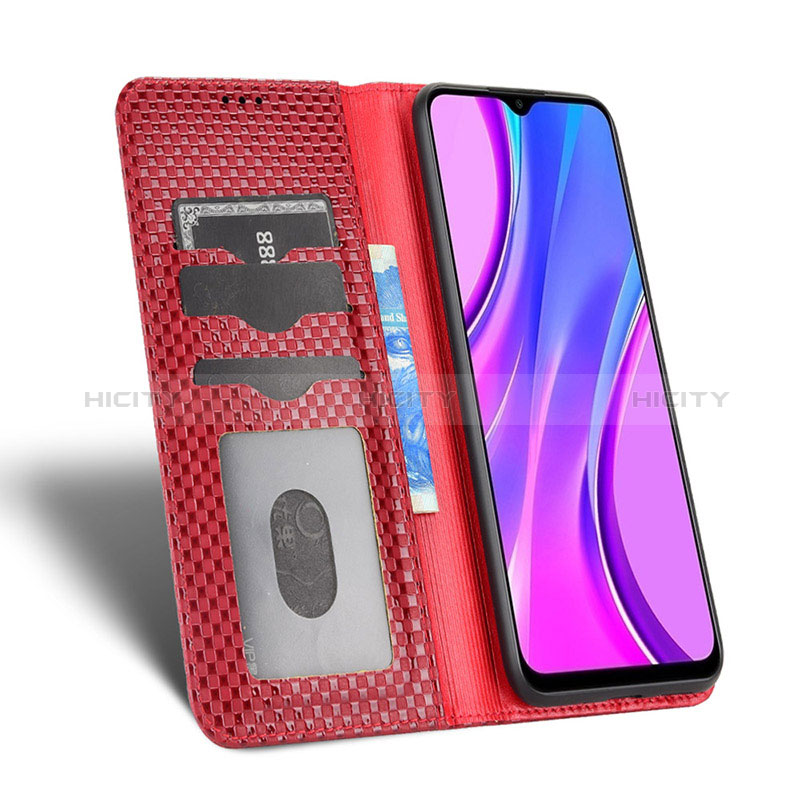 Custodia Portafoglio In Pelle Cover con Supporto C04X per Xiaomi Redmi 9 Activ