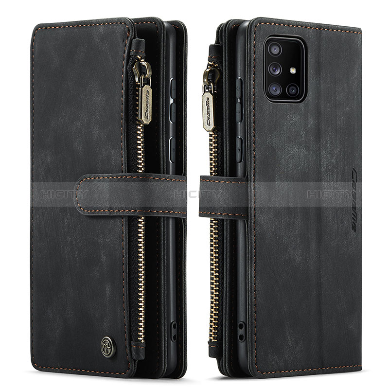 Custodia Portafoglio In Pelle Cover con Supporto C05S per Samsung Galaxy A71 4G A715 Nero