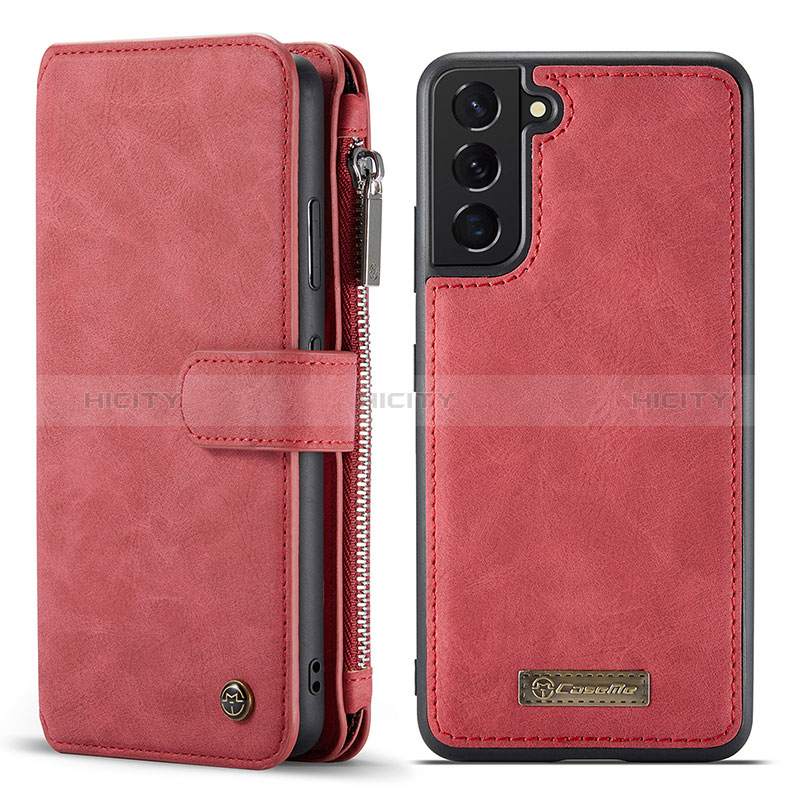 Custodia Portafoglio In Pelle Cover con Supporto C05S per Samsung Galaxy S24 5G Rosso