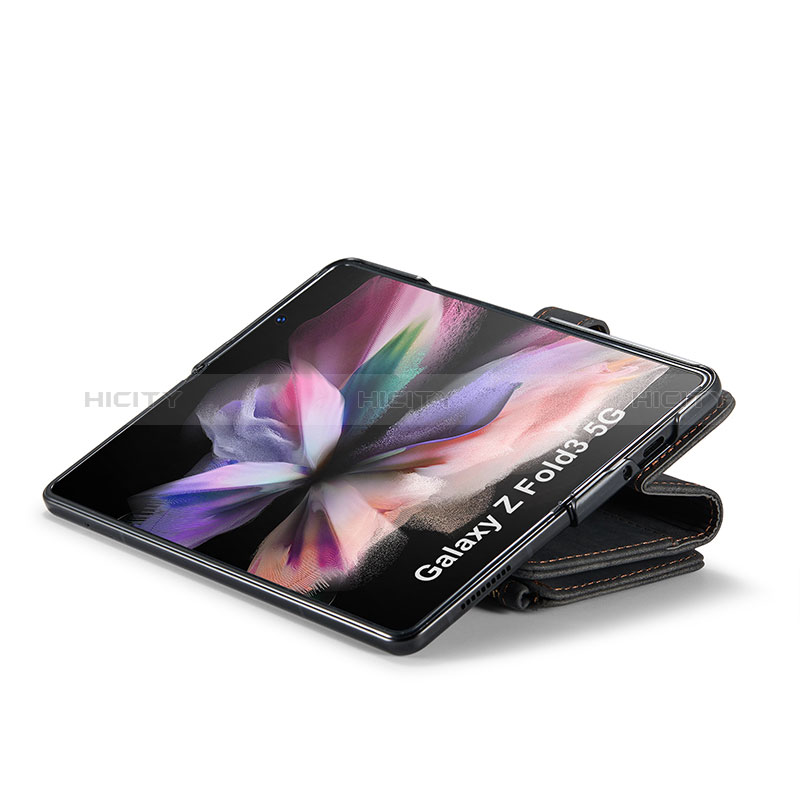 Custodia Portafoglio In Pelle Cover con Supporto C05S per Samsung Galaxy Z Fold3 5G