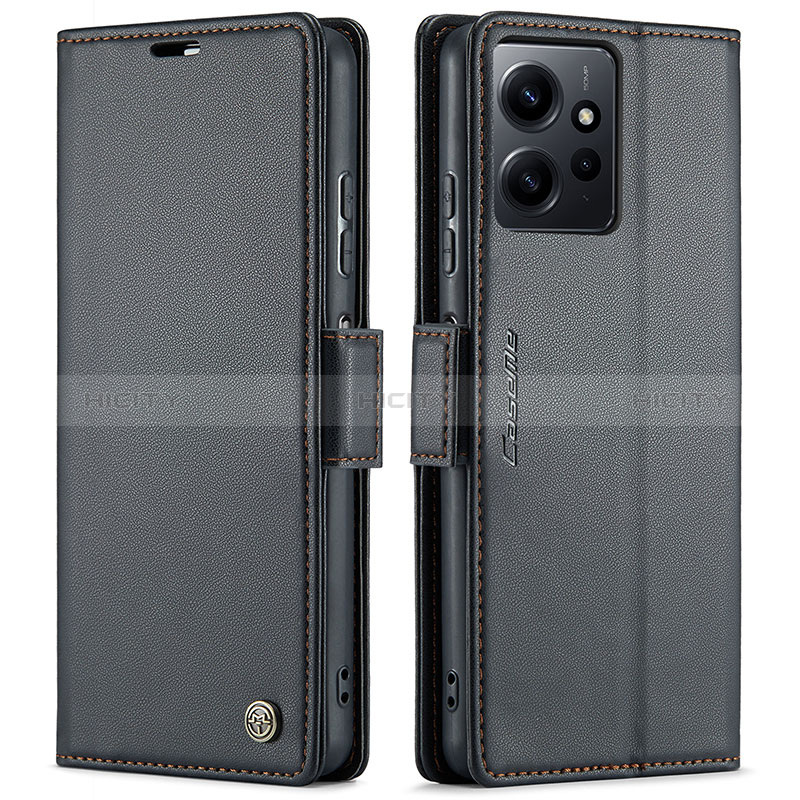 Custodia Portafoglio In Pelle Cover con Supporto C05S per Xiaomi Redmi Note 12 4G Nero