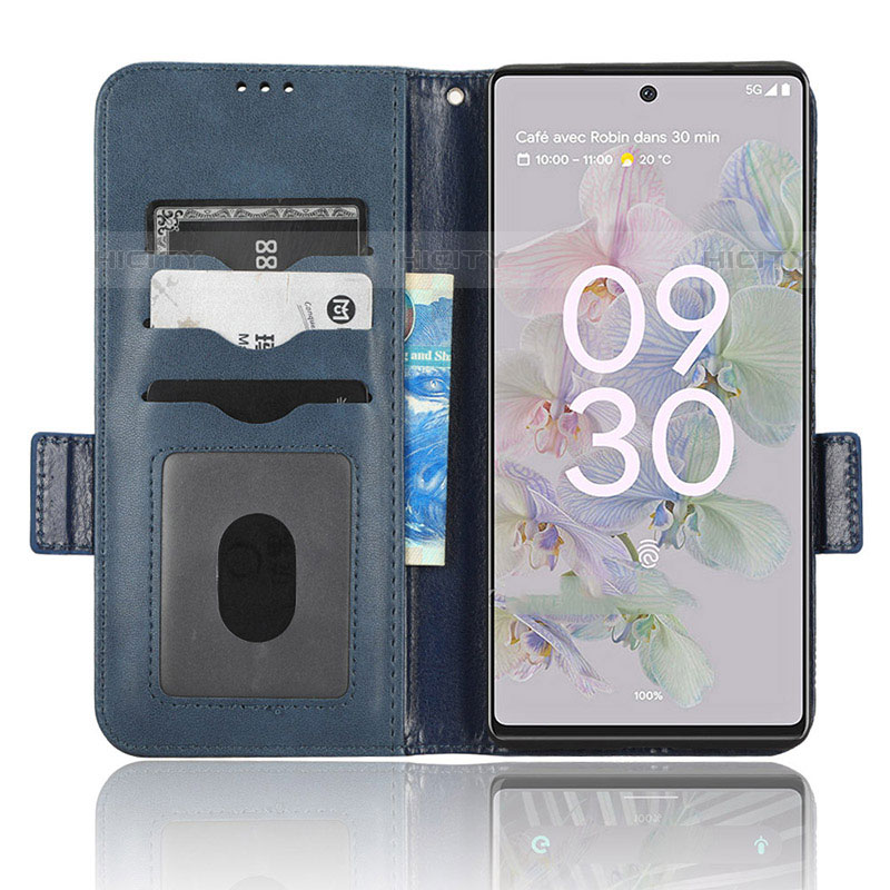 Custodia Portafoglio In Pelle Cover con Supporto C05X per Google Pixel 6a 5G