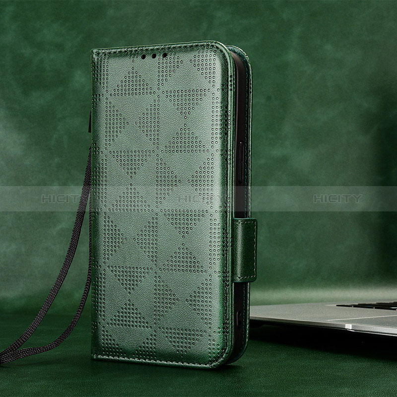 Custodia Portafoglio In Pelle Cover con Supporto C05X per Huawei Honor X6 5G Verde