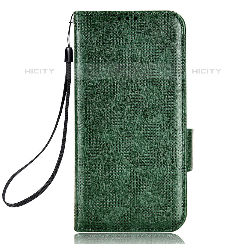 Custodia Portafoglio In Pelle Cover con Supporto C05X per Samsung Galaxy Z Fold5 5G Verde