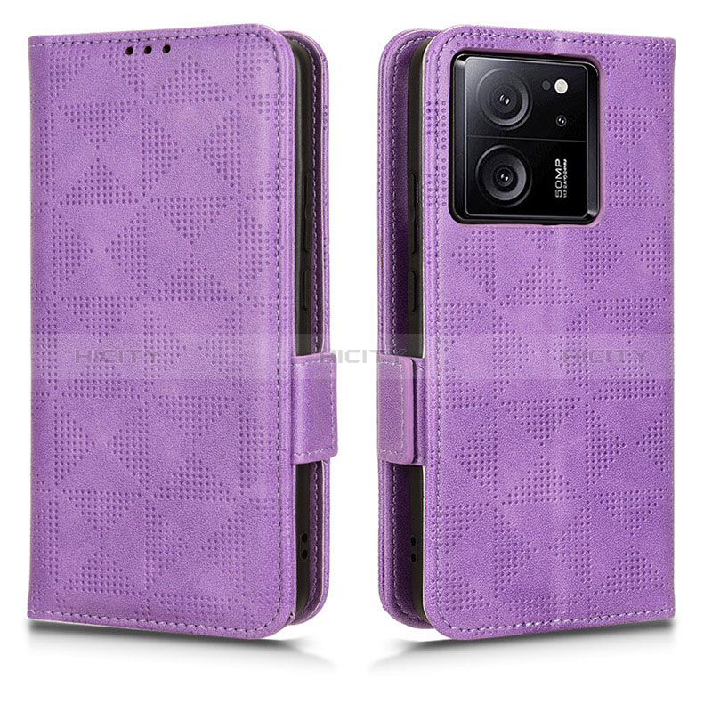 Custodia Portafoglio In Pelle Cover con Supporto C05X per Xiaomi Mi 13T Pro 5G Viola