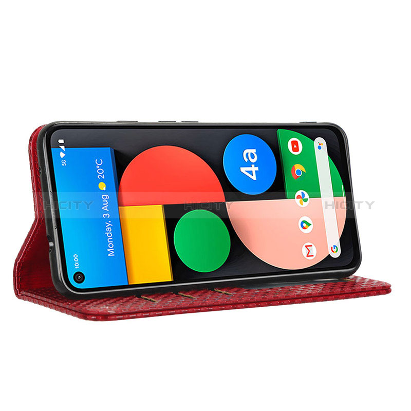 Custodia Portafoglio In Pelle Cover con Supporto C06X per Google Pixel 4a 5G