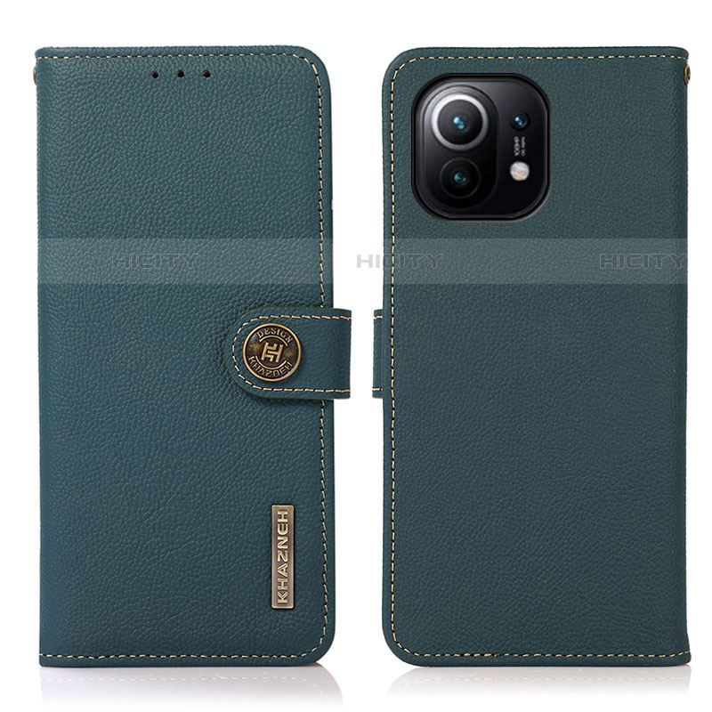 Custodia Portafoglio In Pelle Cover con Supporto C07 per Xiaomi Mi 11 Lite 5G NE Verde