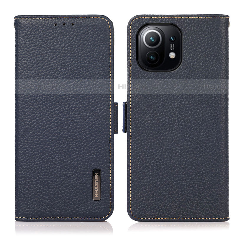 Custodia Portafoglio In Pelle Cover con Supporto C08 per Xiaomi Mi 11 Lite 5G Blu