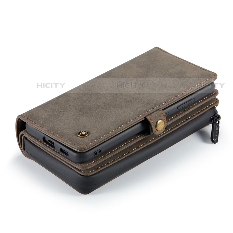 Custodia Portafoglio In Pelle Cover con Supporto C08S per Samsung Galaxy S21 Plus 5G Marrone