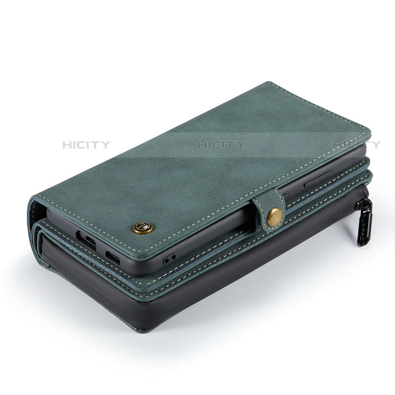 Custodia Portafoglio In Pelle Cover con Supporto C08S per Samsung Galaxy S22 5G Verde