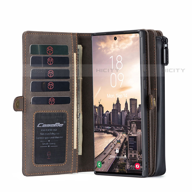 Custodia Portafoglio In Pelle Cover con Supporto C08S per Samsung Galaxy S23 Ultra 5G