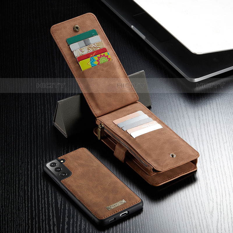 Custodia Portafoglio In Pelle Cover con Supporto C12S per Samsung Galaxy S21 5G