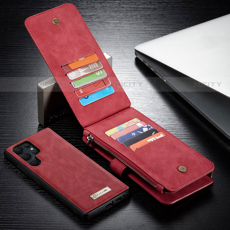 Custodia Portafoglio In Pelle Cover con Supporto C12S per Samsung Galaxy S21 Ultra 5G