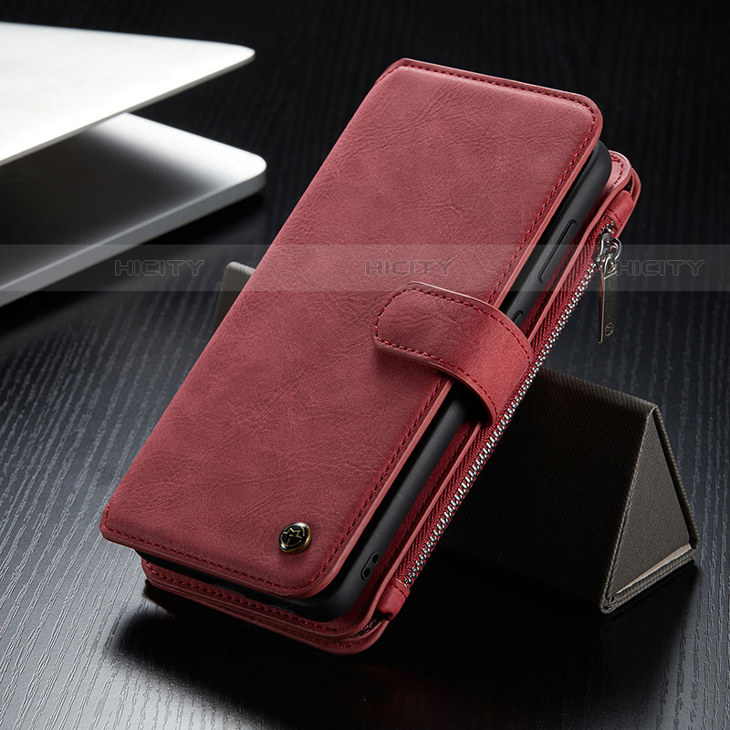 Custodia Portafoglio In Pelle Cover con Supporto C12S per Samsung Galaxy S22 Plus 5G Rosso