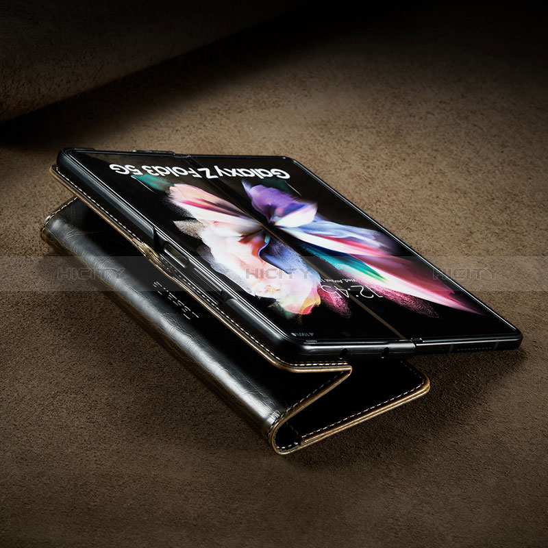 Custodia Portafoglio In Pelle Cover con Supporto CS3 per Samsung Galaxy Z Fold3 5G