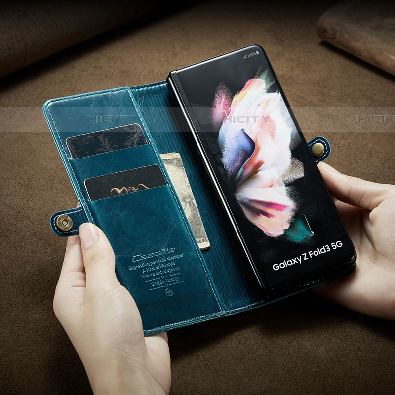 Custodia Portafoglio In Pelle Cover con Supporto CS3 per Samsung Galaxy Z Fold4 5G