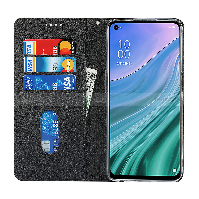 Custodia Portafoglio In Pelle Cover con Supporto D01T per Oppo A74 5G