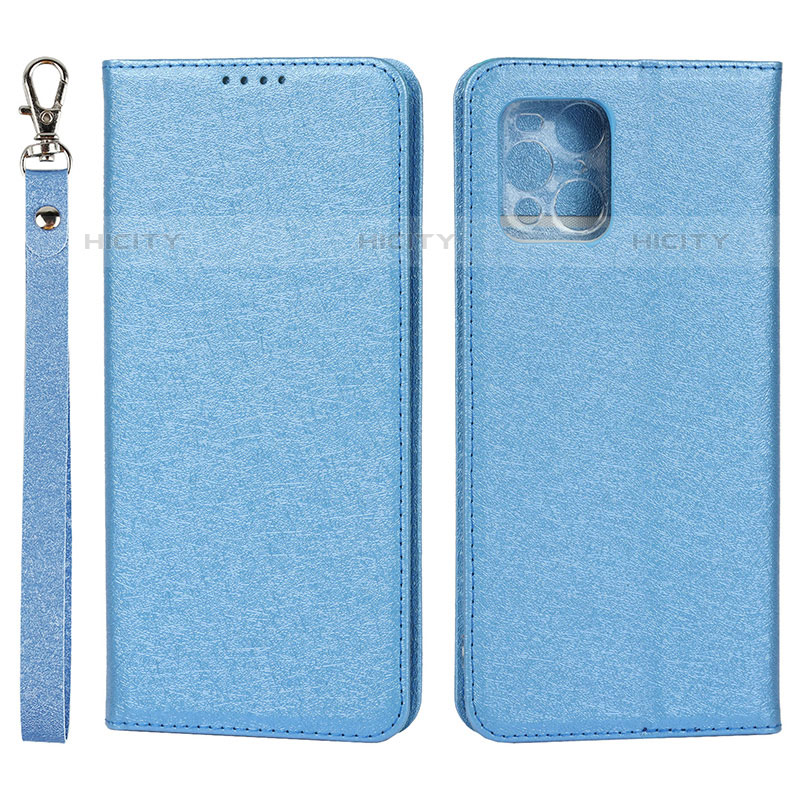 Custodia Portafoglio In Pelle Cover con Supporto D01T per Oppo Find X3 Pro 5G