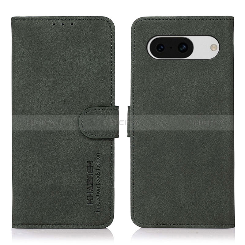 Custodia Portafoglio In Pelle Cover con Supporto D01Y per Google Pixel 8a 5G Verde