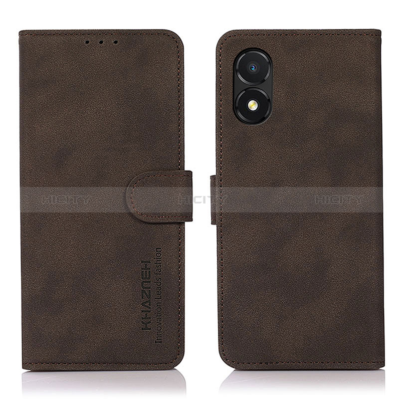 Custodia Portafoglio In Pelle Cover con Supporto D01Y per Huawei Honor X5 Marrone