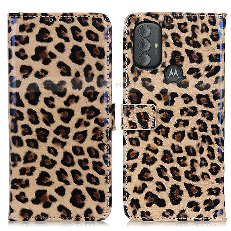 Custodia Portafoglio In Pelle Cover con Supporto D01Y per Motorola Moto G Play Gen 2 Marrone