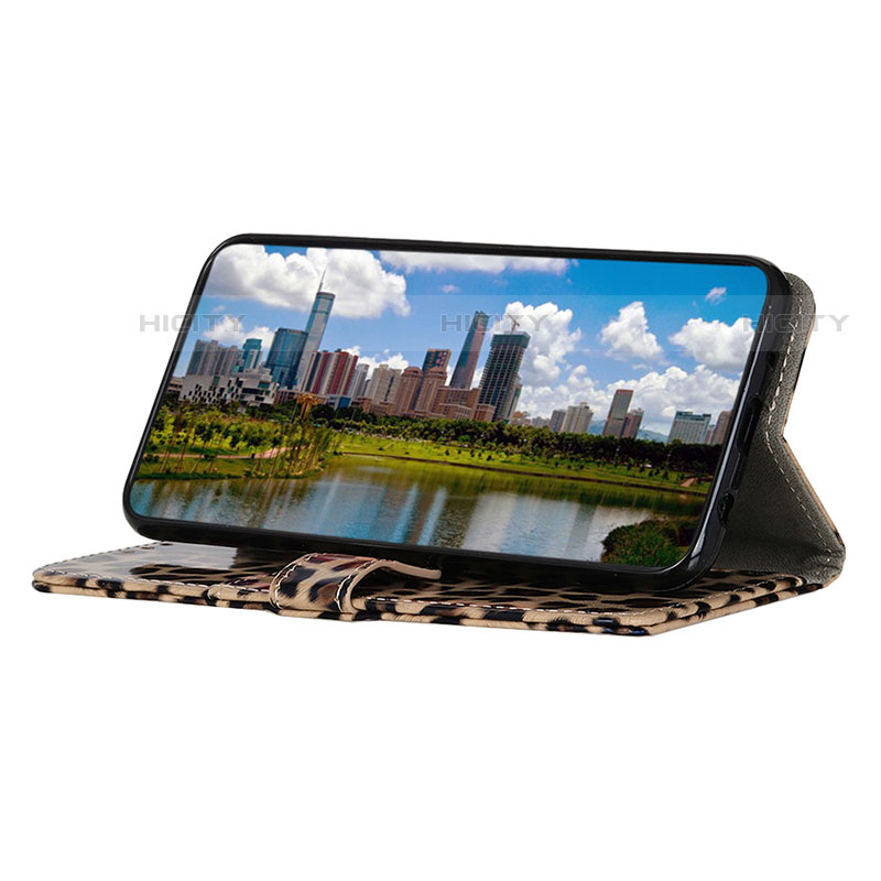 Custodia Portafoglio In Pelle Cover con Supporto D01Y per Motorola Moto G20 Marrone