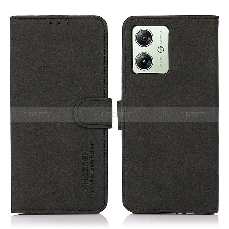 Custodia Portafoglio In Pelle Cover con Supporto D01Y per Motorola Moto G54 5G Nero