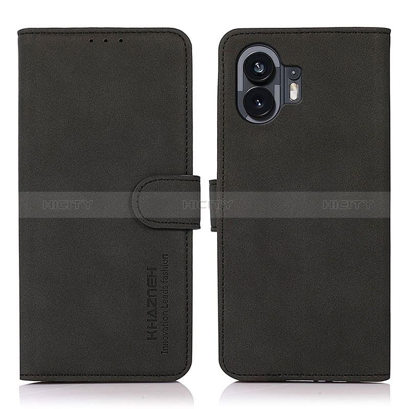 Custodia Portafoglio In Pelle Cover con Supporto D01Y per Nothing Phone 2 Nero