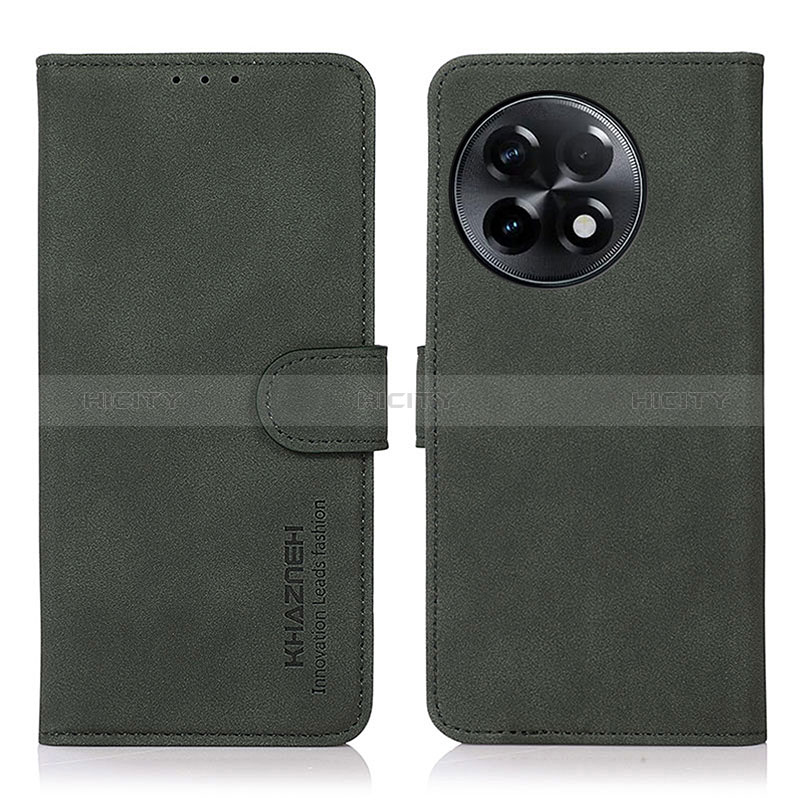 Custodia Portafoglio In Pelle Cover con Supporto D01Y per OnePlus 11R 5G Verde