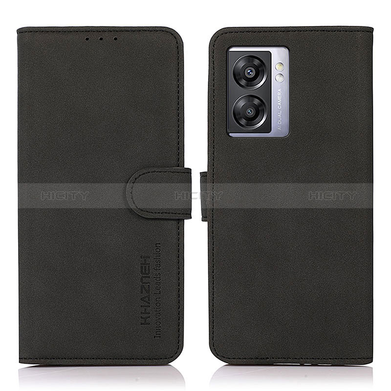 Custodia Portafoglio In Pelle Cover con Supporto D01Y per Oppo A77 5G Nero