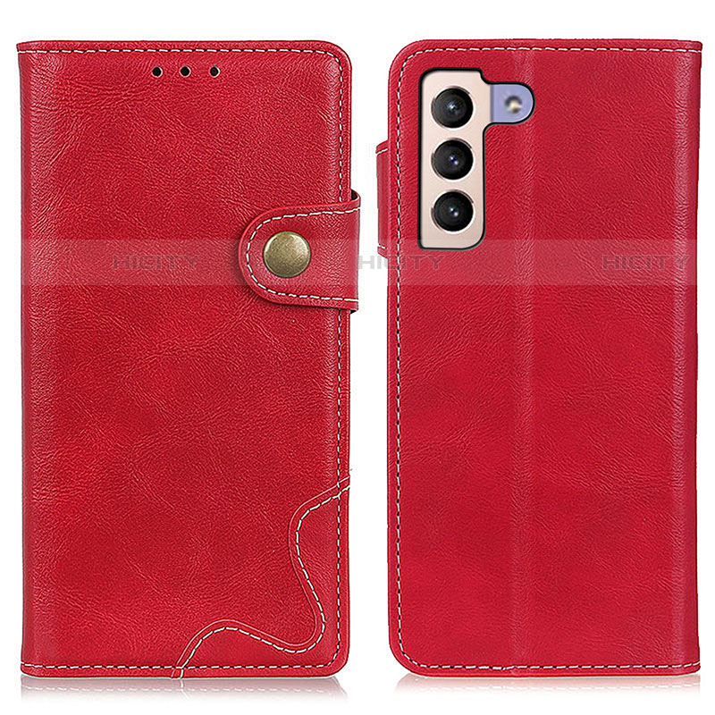 Custodia Portafoglio In Pelle Cover con Supporto D01Y per Samsung Galaxy S22 Plus 5G Rosso