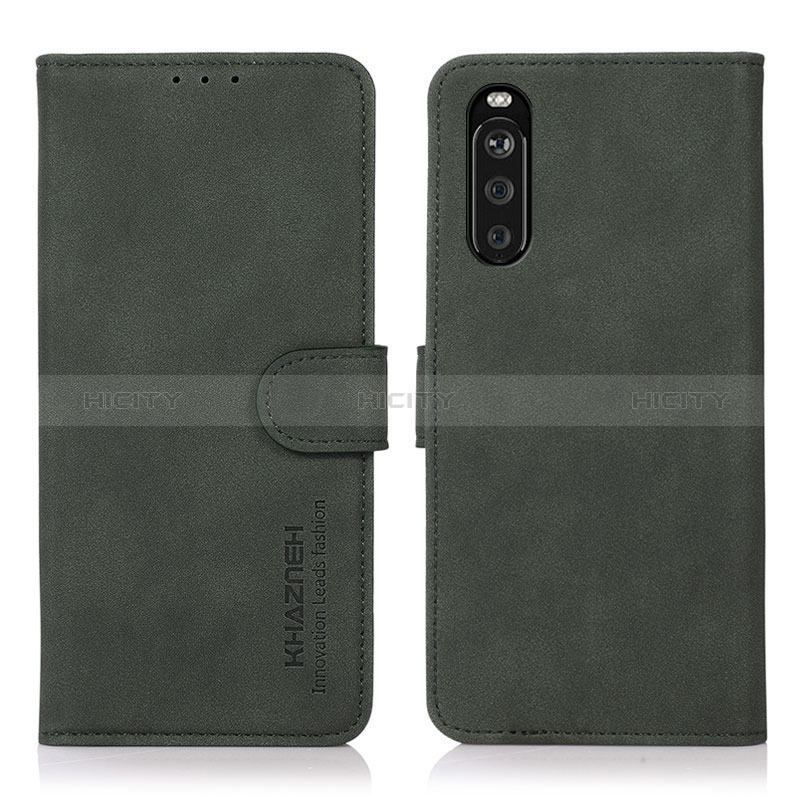 Custodia Portafoglio In Pelle Cover con Supporto D01Y per Sony Xperia 10 III