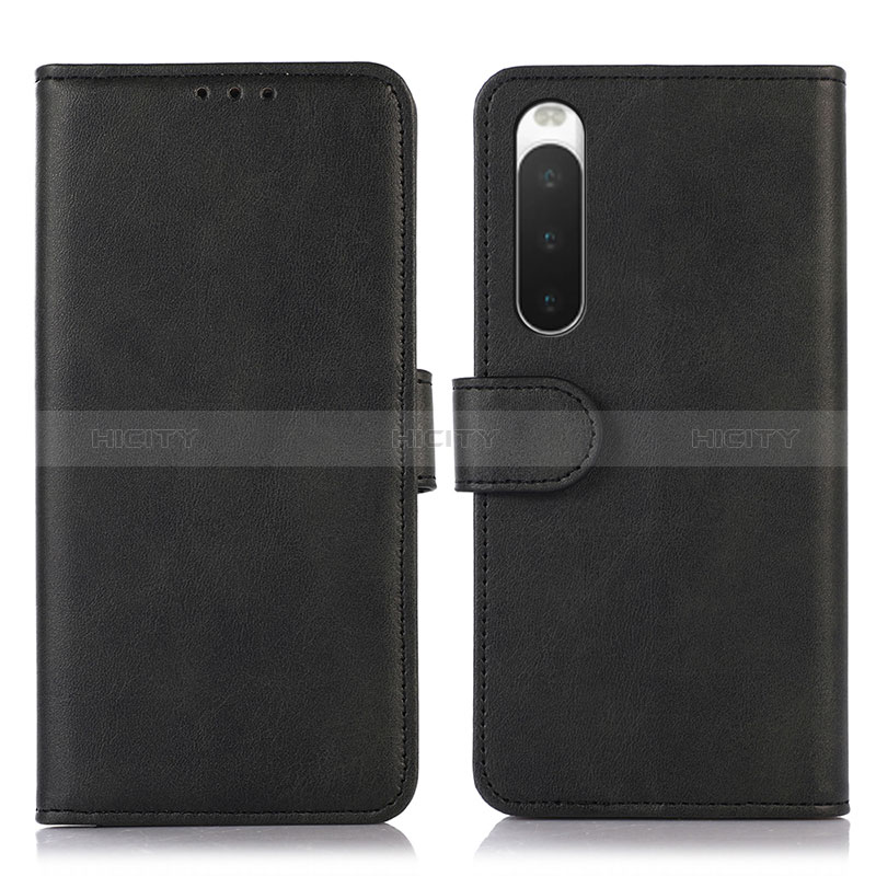 Custodia Portafoglio In Pelle Cover con Supporto D01Y per Sony Xperia 10 IV SOG07 Nero