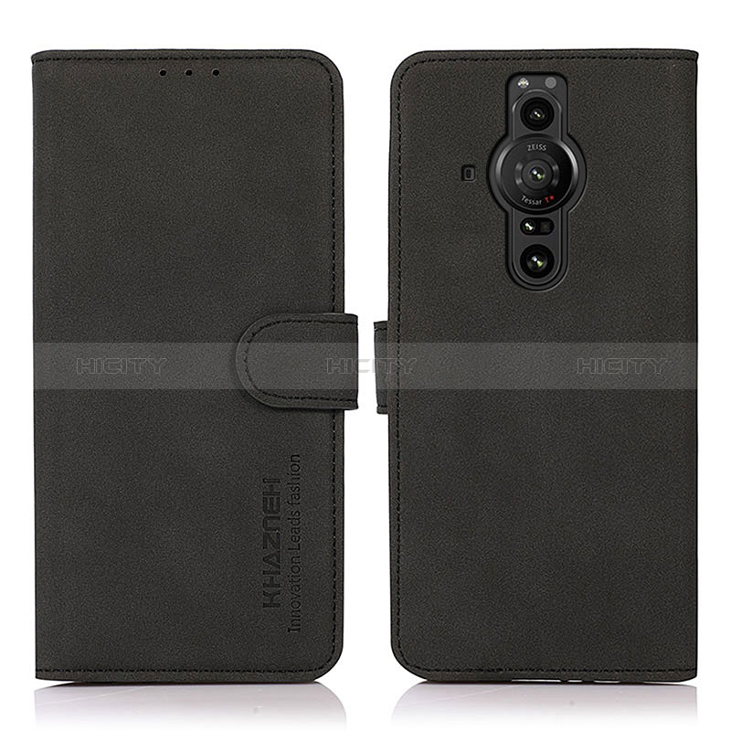 Custodia Portafoglio In Pelle Cover con Supporto D01Y per Sony Xperia PRO-I