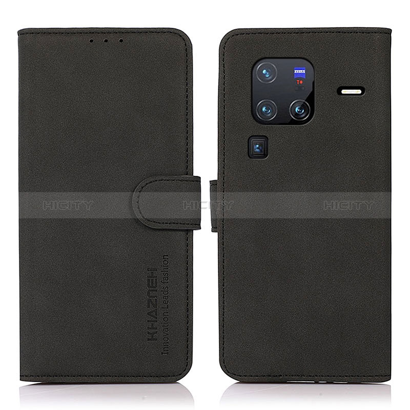 Custodia Portafoglio In Pelle Cover con Supporto D01Y per Vivo X80 Pro 5G Nero