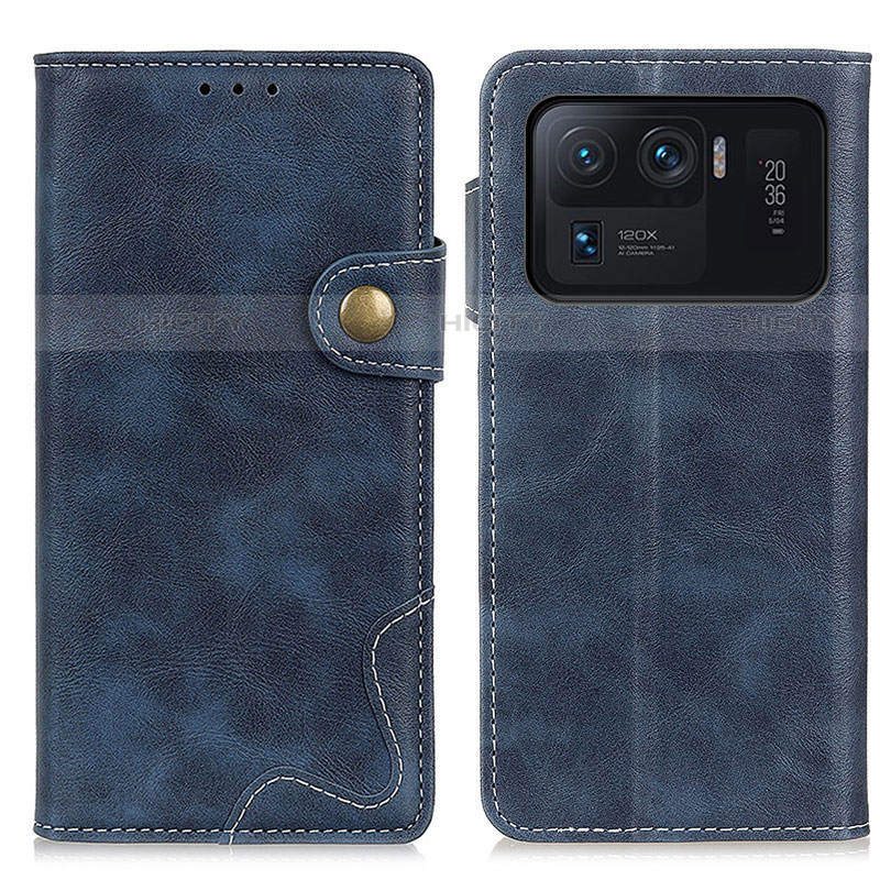 Custodia Portafoglio In Pelle Cover con Supporto D01Y per Xiaomi Mi 11 Ultra 5G Blu