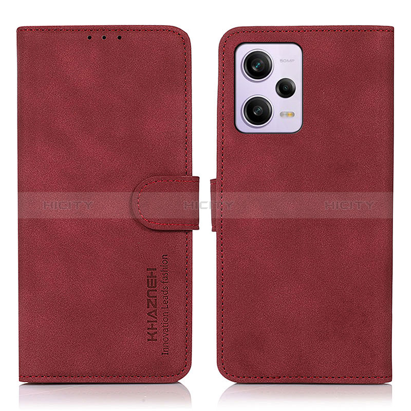 Custodia Portafoglio In Pelle Cover con Supporto D01Y per Xiaomi Redmi Note 12 Explorer Rosso