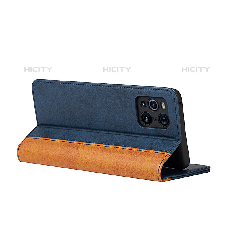 Custodia Portafoglio In Pelle Cover con Supporto D02T per Oppo Find X3 Pro 5G