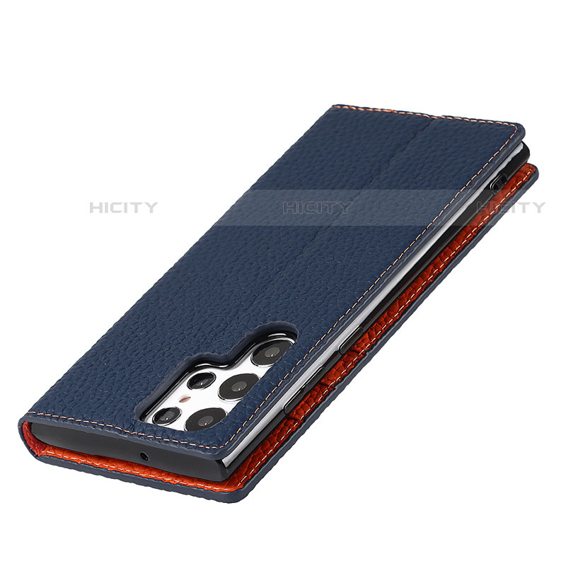 Custodia Portafoglio In Pelle Cover con Supporto D02T per Samsung Galaxy S21 Ultra 5G