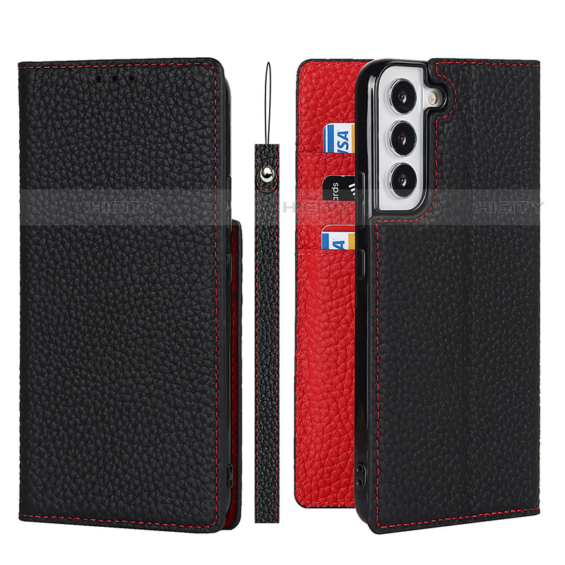 Custodia Portafoglio In Pelle Cover con Supporto D02T per Samsung Galaxy S22 5G