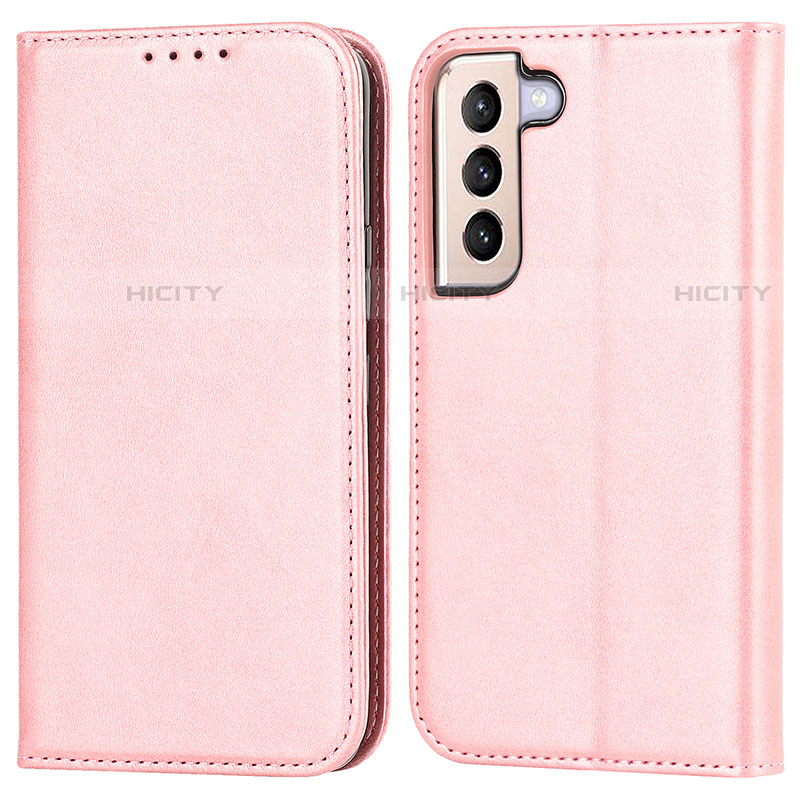 Custodia Portafoglio In Pelle Cover con Supporto D03T per Samsung Galaxy S23 5G Rosa