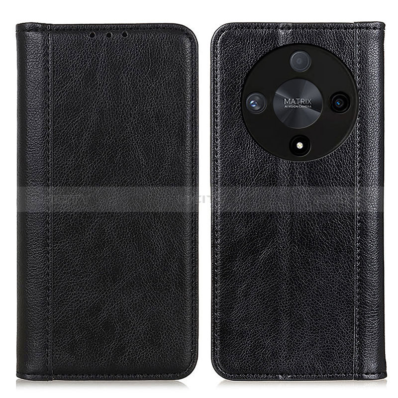 Custodia Portafoglio In Pelle Cover con Supporto D03Y per Huawei Honor X9b 5G Nero